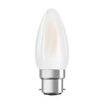 Ledvance Classic Superior LED Bulb B22d Candle Filament Frosted 3.4W 470lm - 927 Extra Warm White | Best Colour Rendering - Dimmable - Replaces 40W