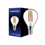 Noxion Lucent Lustre LED E14 Ball Filament Clear 4.5W 470lm - 827 Extra Warm White | Dimmable - Replaces 40W
