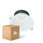 Multipack 4x Philips LED Downlight Coreline DN142B Aluminium White 19.2W 2300lm 60D - 840 Cool White | Cutout 200mm - IP20 - White Reflector