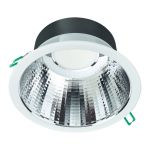 Philips LED Downlight Coreline DN142B Aluminium White 19.2W 2300lm 60D - 830 Warm White | Cutout 200mm - IP20 - UGR<19