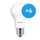 Multipack 6x Philips MASTER Value LED Bulb E27 Pear Frosted 7.8W 1055lm - 927 Extra Warm White | Best Colour Rendering - Dimmable - Replaces 75W