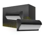 LED Bulkhead Black 12W 1200lm - 830 Warm White | IP54